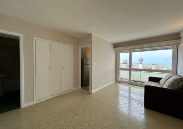 MONOAMBIENTE CON BALCON SALIENTE Y VISTA AL MAR. DIAGONAL ALBERDI
